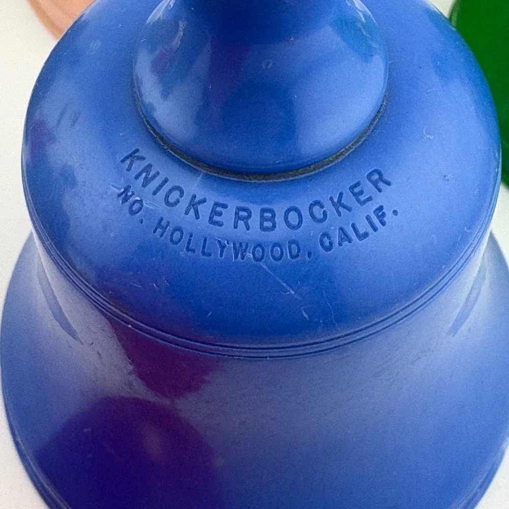 Vintage Knickerbocker Plastic Hand Bells Set 7 Musical Toys North Hollywood CA